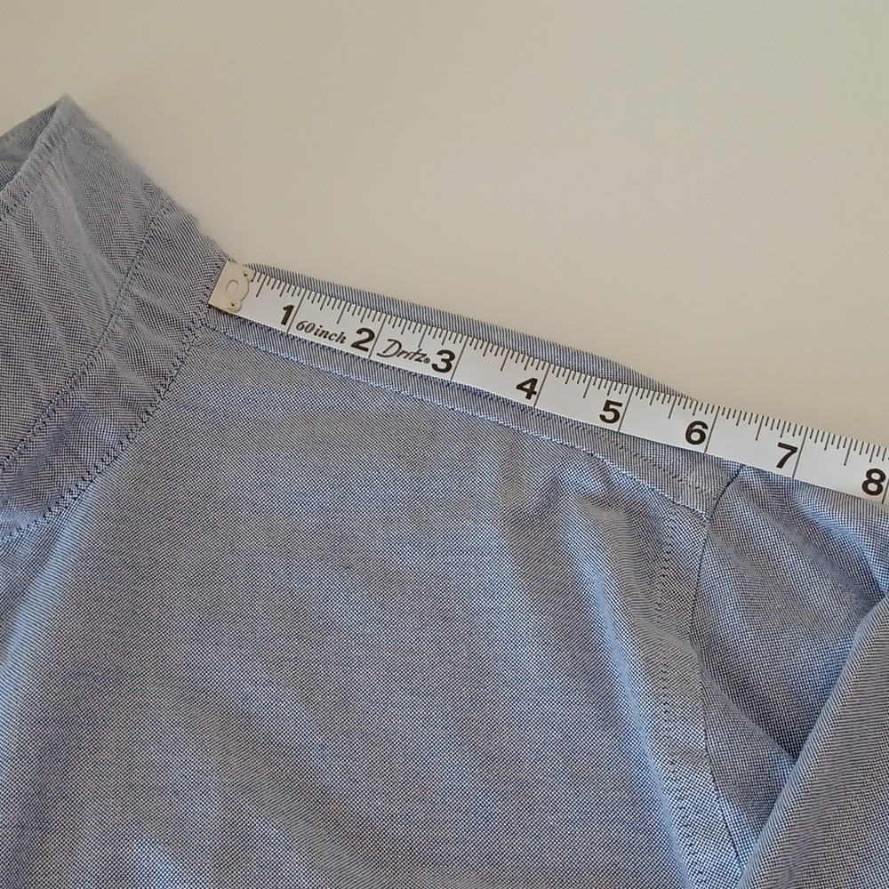 Van Heusen Originals Mens Classic Fit Blue Oxford Button Down Shirt M 15-15.5 - Picture 5 of 11